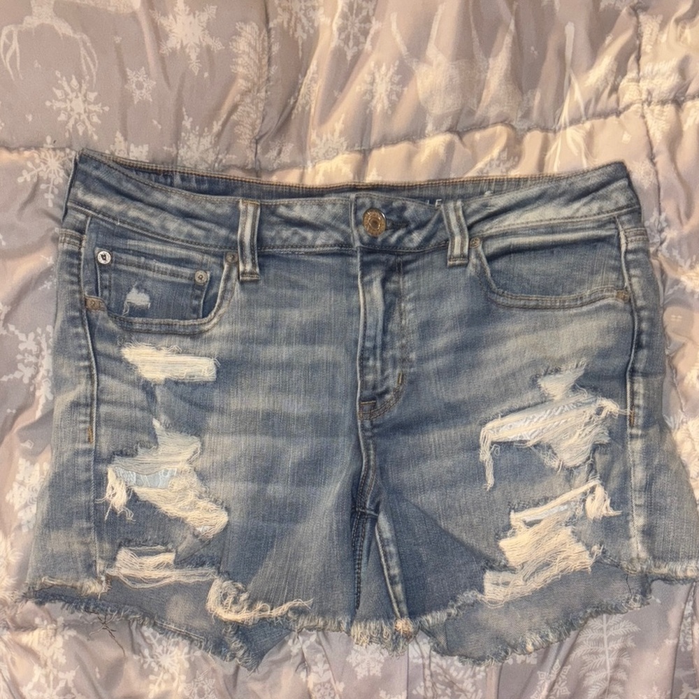 AEO Distressed Denim Shorts | 12